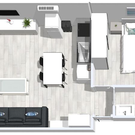 Roses Apartments 1 - Vista Mar Lateral - 1Habitacion Esterno foto