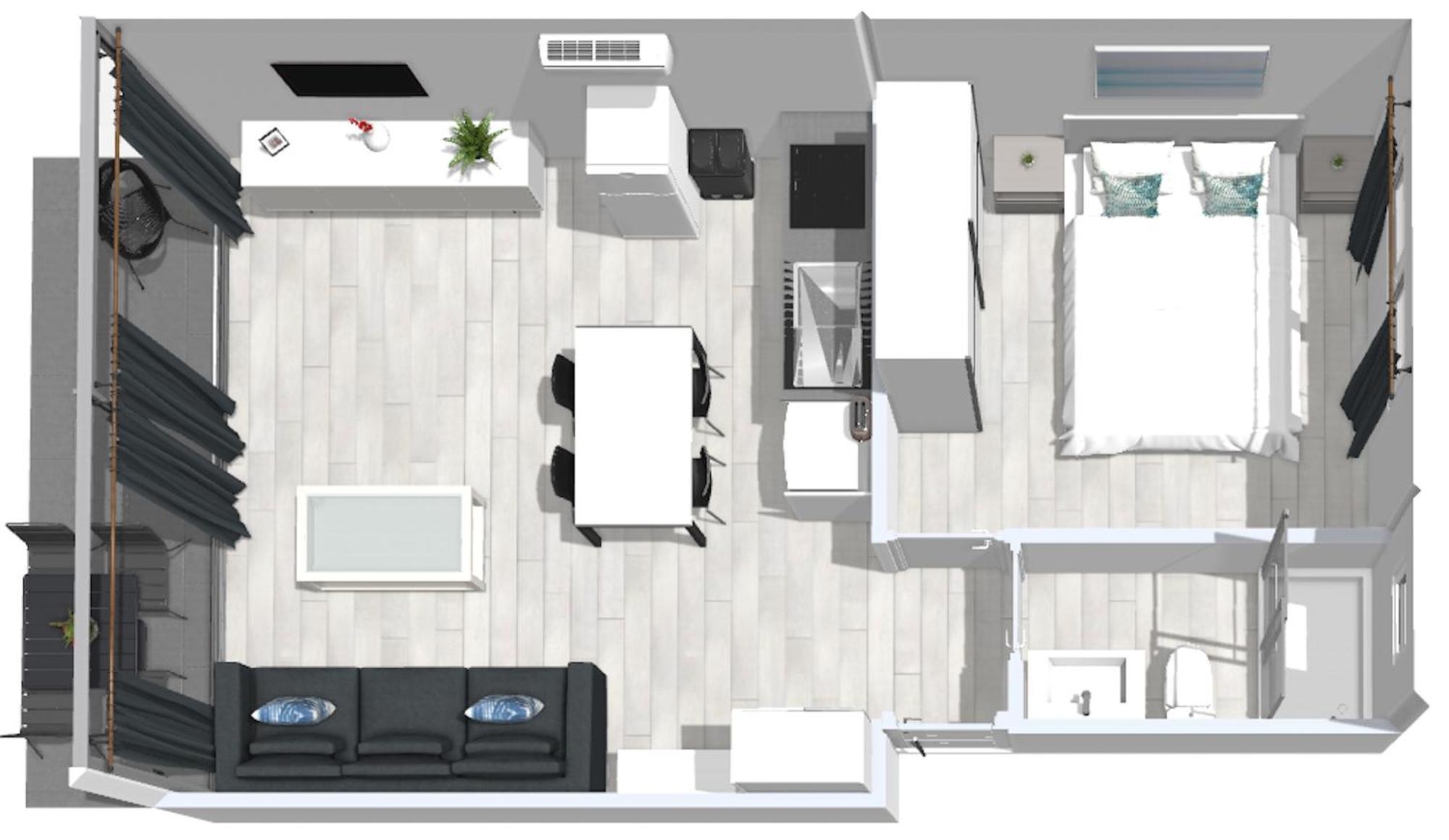 Roses Apartments 1 - Vista Mar Lateral - 1Habitacion Esterno foto